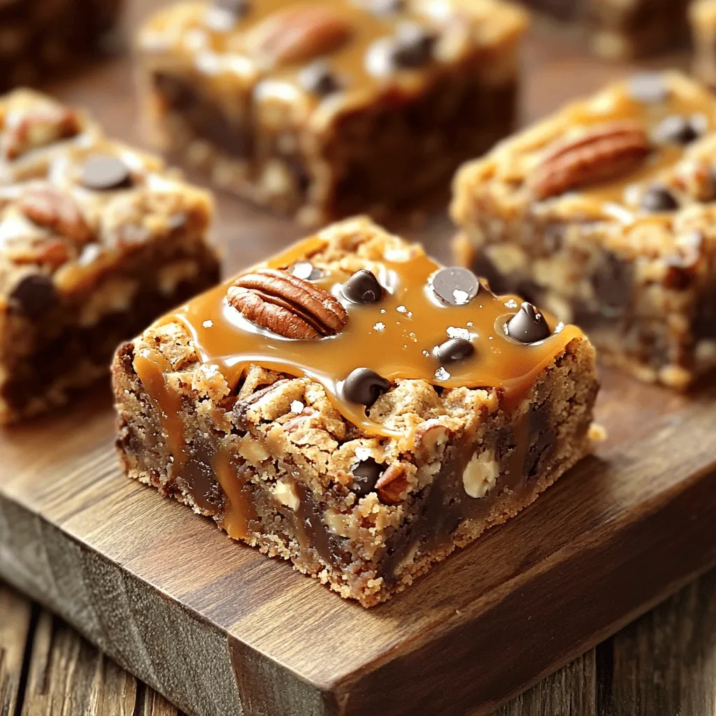 Caramel Pecan Chocolate Chip Blondies Delightful Treat