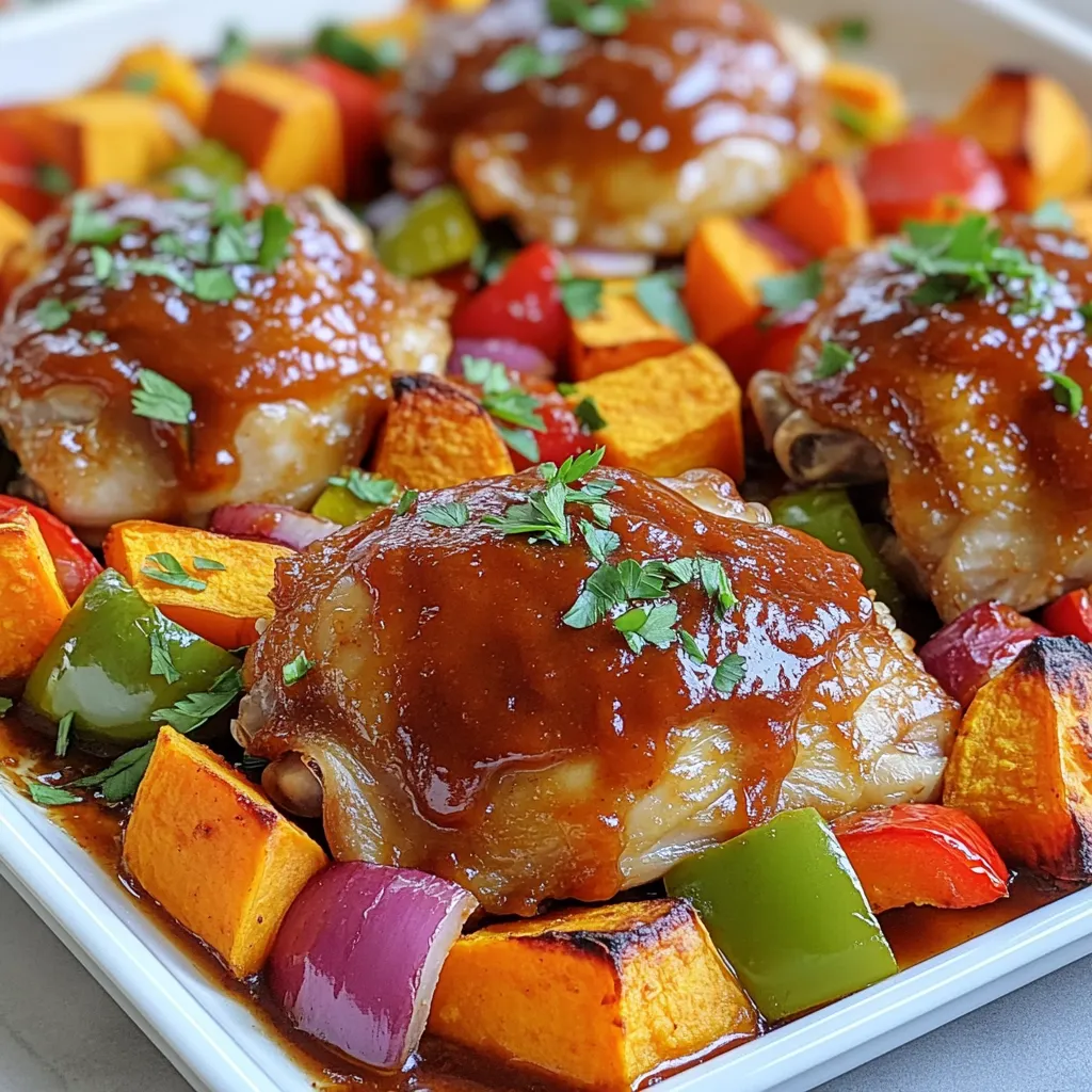 BBQ Chicken &#038; Sweet Potato Sheet Pan Flavor Boost