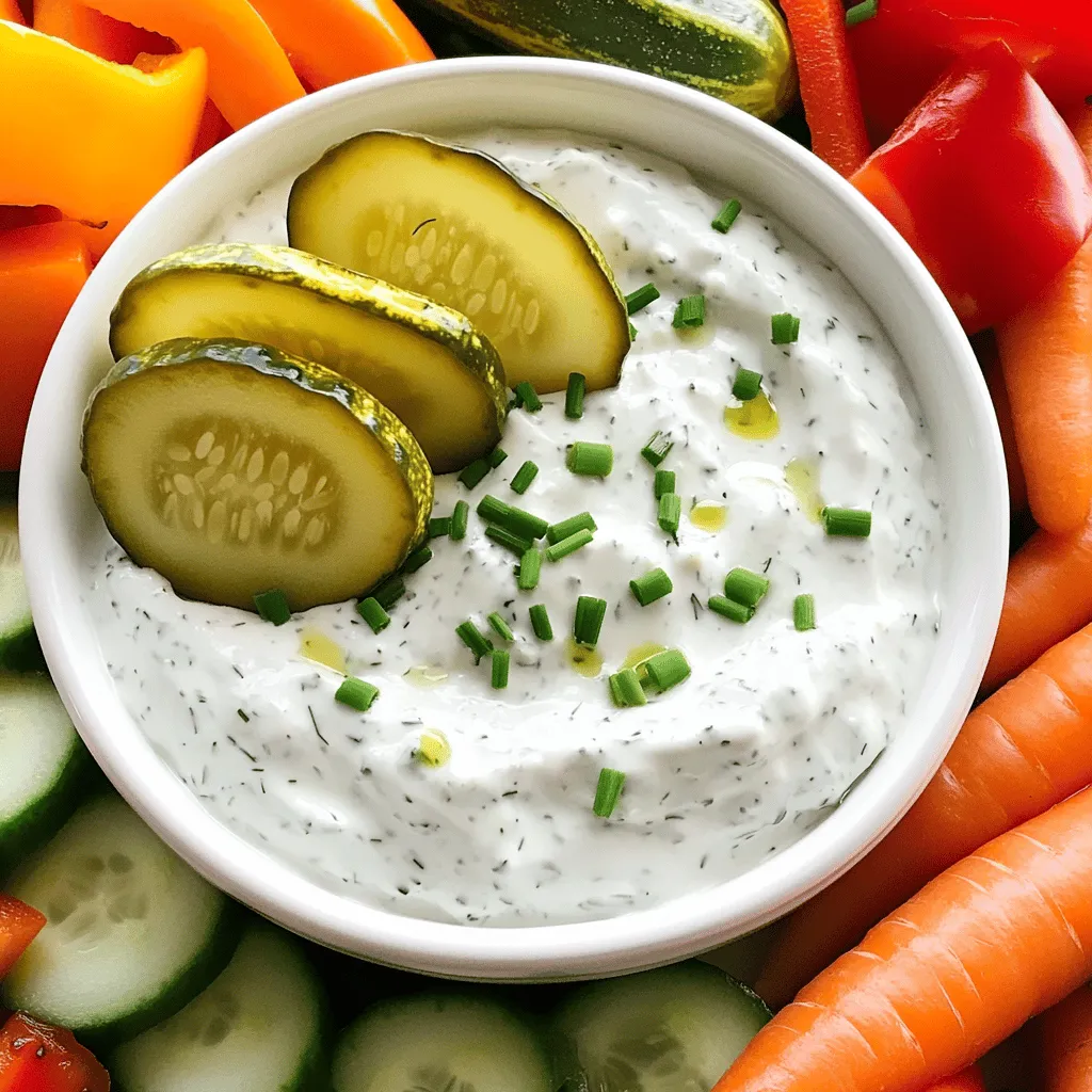 Pickle Ranch Veggie Dip Easy and Flavorful Delight