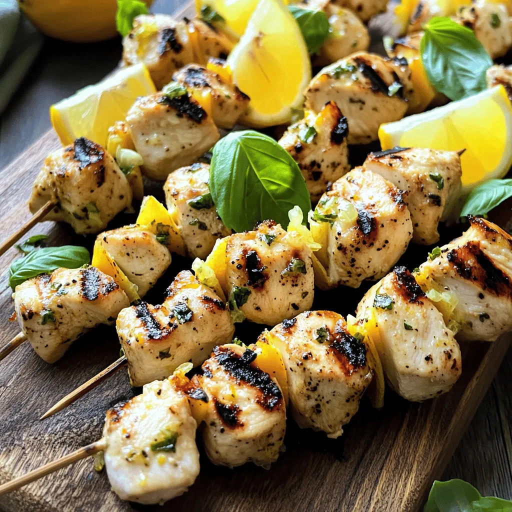 Lemon Basil Chicken Skewers Flavorful and Easy Meal