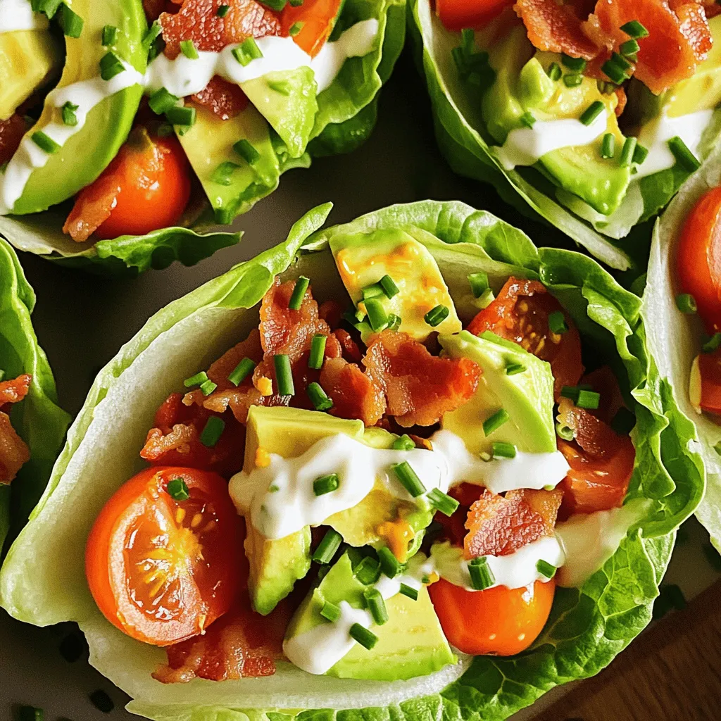 Savory BLT Lettuce Wraps Easy and Fresh Meal Option