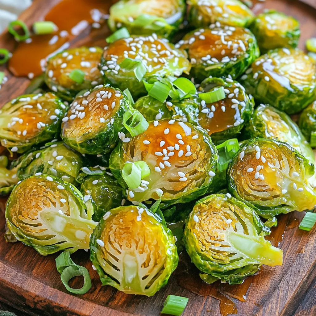 Air Fryer Honey Garlic Brussels Sprouts Delight