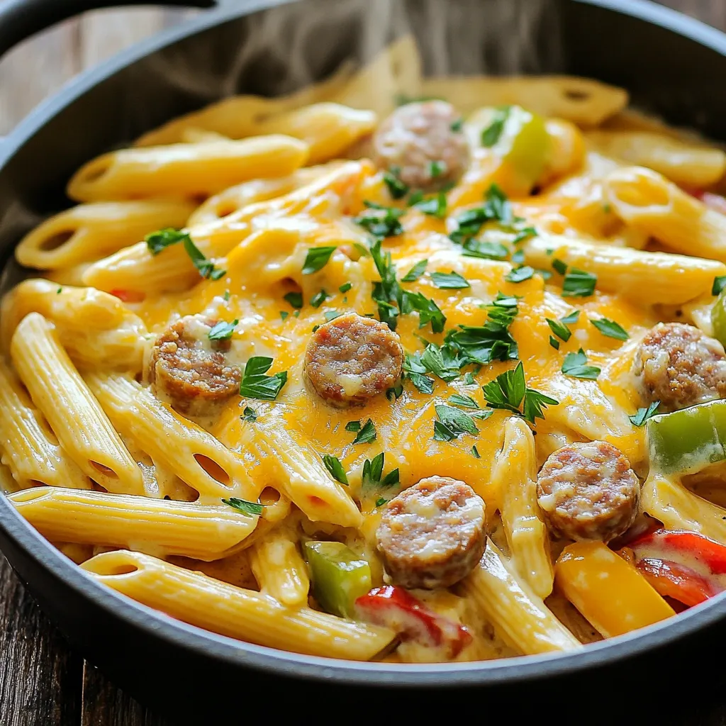 One-Pot Creamy Cajun Sausage Pasta Quick and Easy Meal