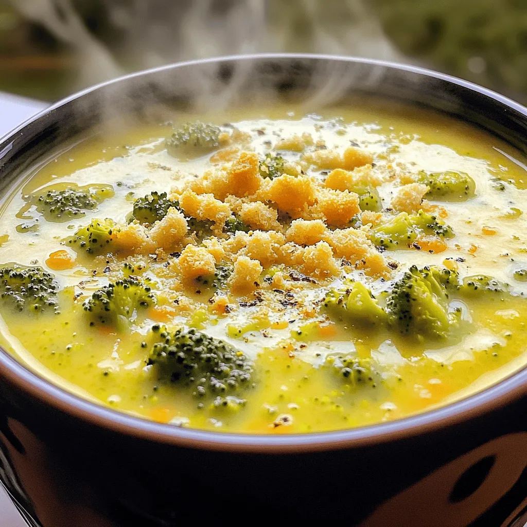 Creamy Broccoli Cheddar Soup Flavorful and Satisfying