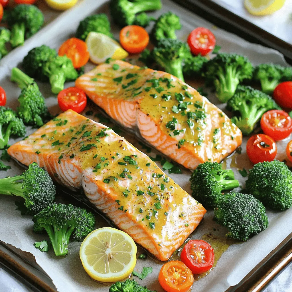 Sheet Pan Garlic Herb Salmon Veggies Tasty Meal
