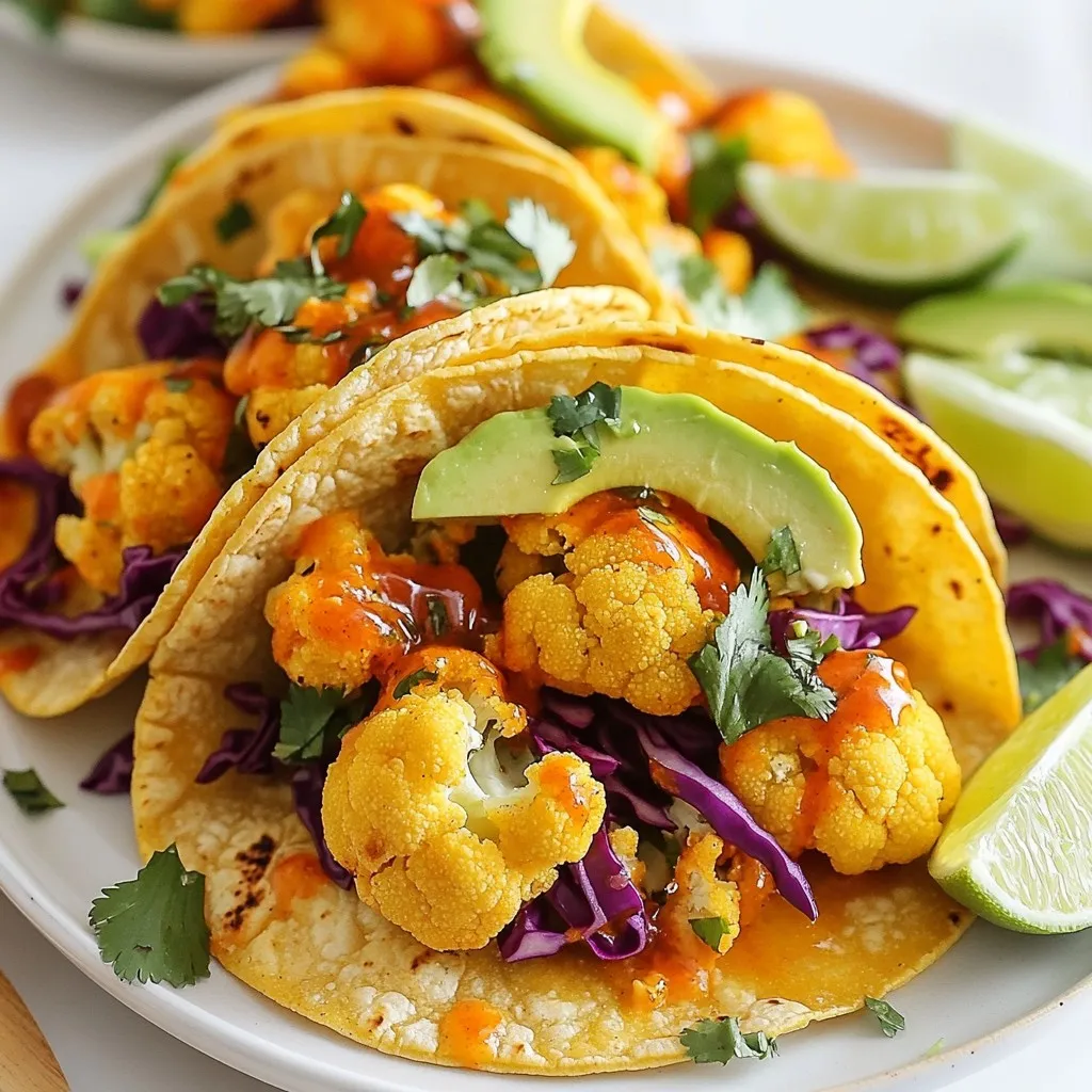 Vegan Buffalo Cauliflower Tacos Flavorful and Quick