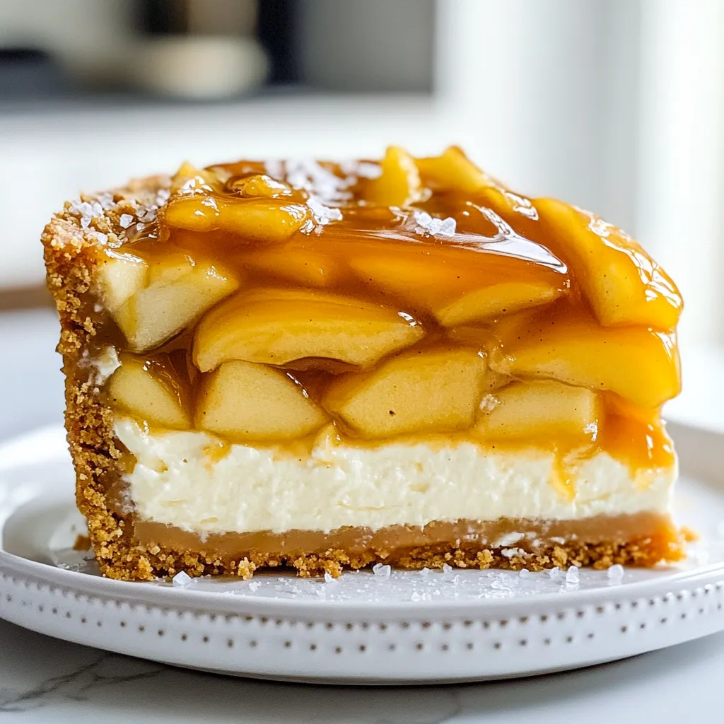 Salted Caramel Apple Pie Cheesecake Delight