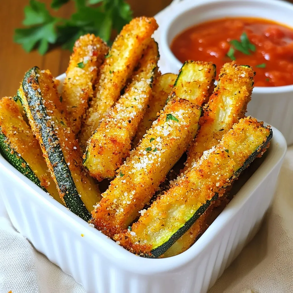 Air Fryer Parmesan Zucchini Fries Crispy and Flavorful