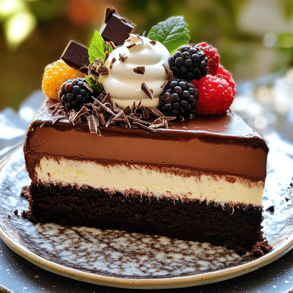 Triple Chocolate Mousse Cake Decadent Dessert Recipe