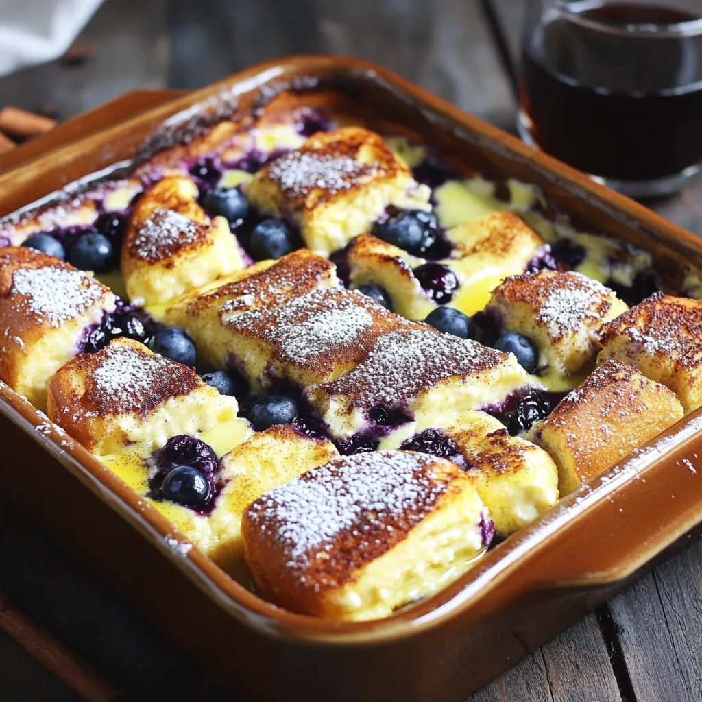Blueberry Cheesecake French Toast Casserole Delight
