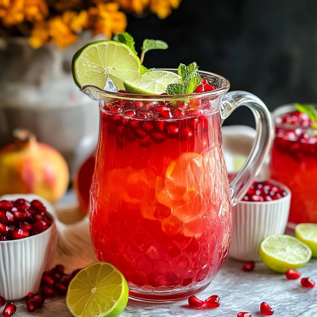 Sparkling Pomegranate Punch Refreshing Party Drink