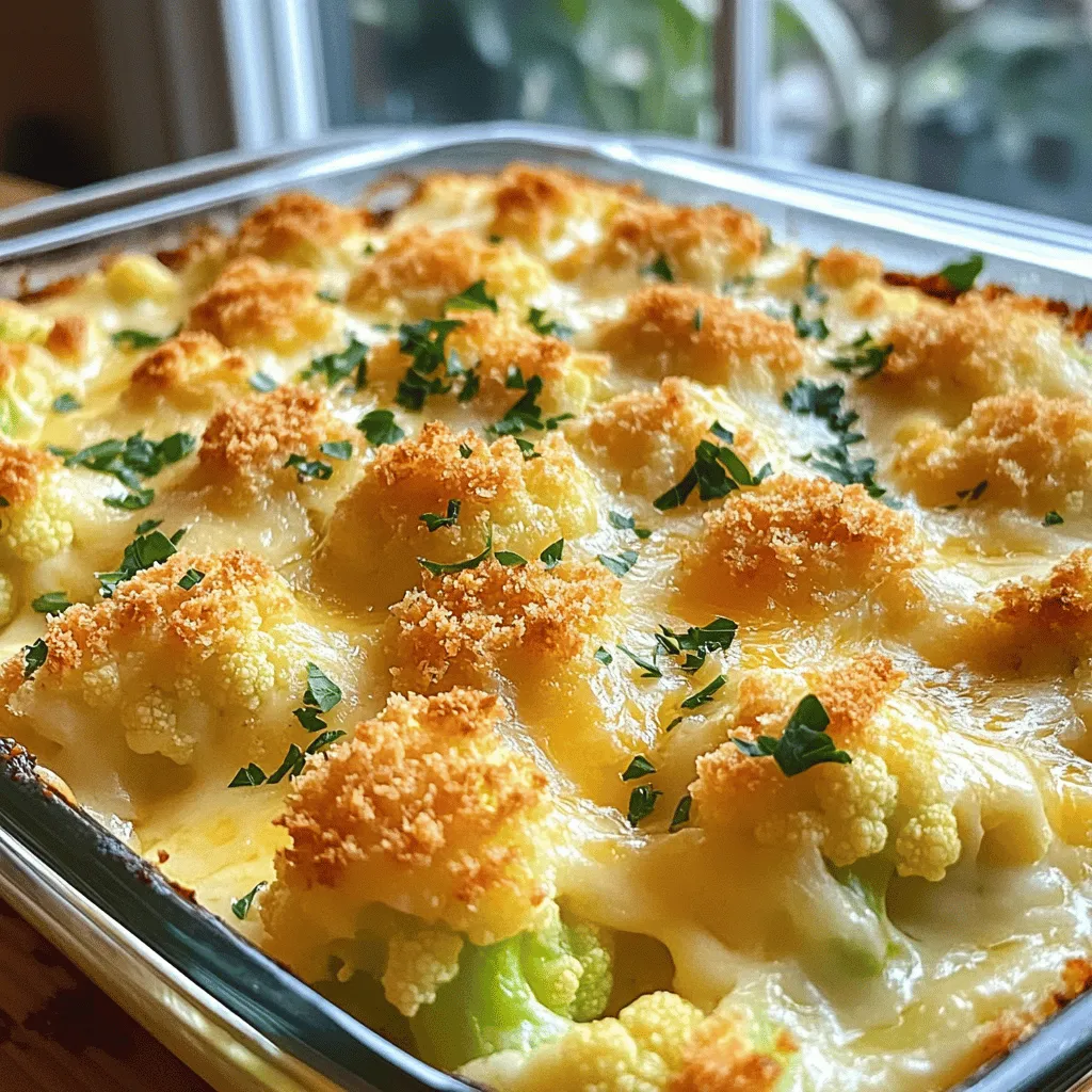 Cheesy Cauliflower Casserole Creamy Flavor Delight