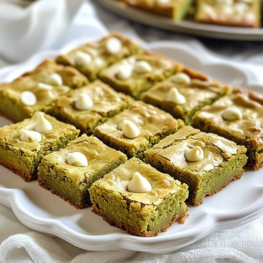 Matcha White Chocolate Blondies Irresistible Treat