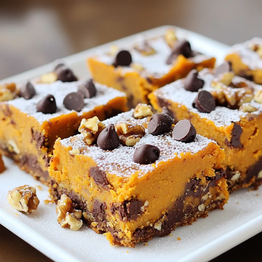 Pumpkin Chocolate Chip Bars Tasty and Simple Treat