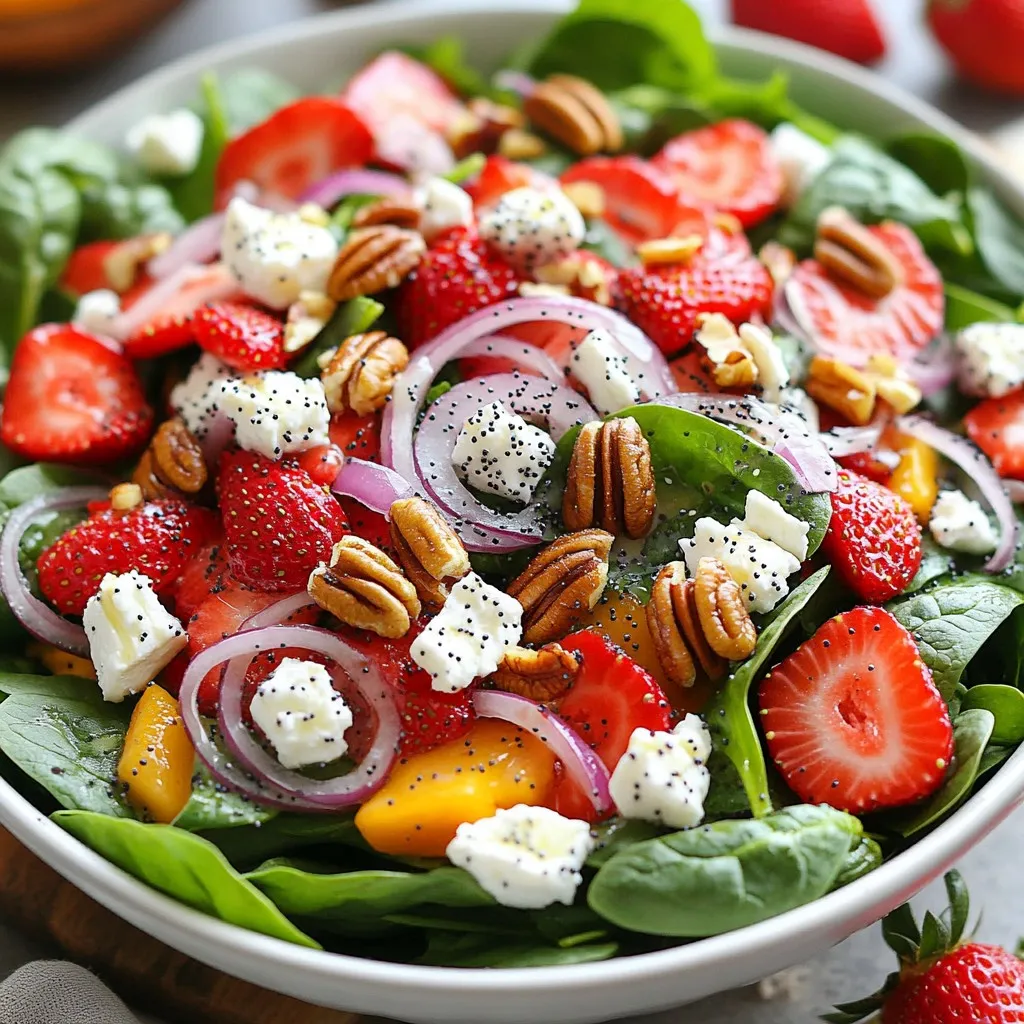 Strawberry Spinach Poppyseed Salad Refreshing Delight