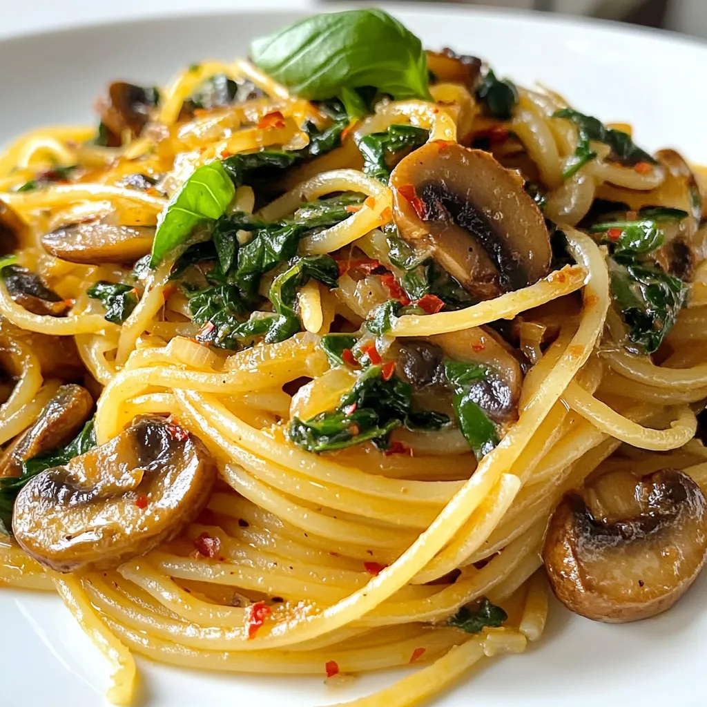 Vegan Spinach Mushroom Pasta Flavorful and Easy Meal