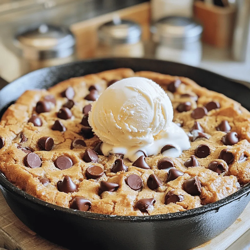 Chocolate Chip Cookie Skillet Easy Dessert Recipe