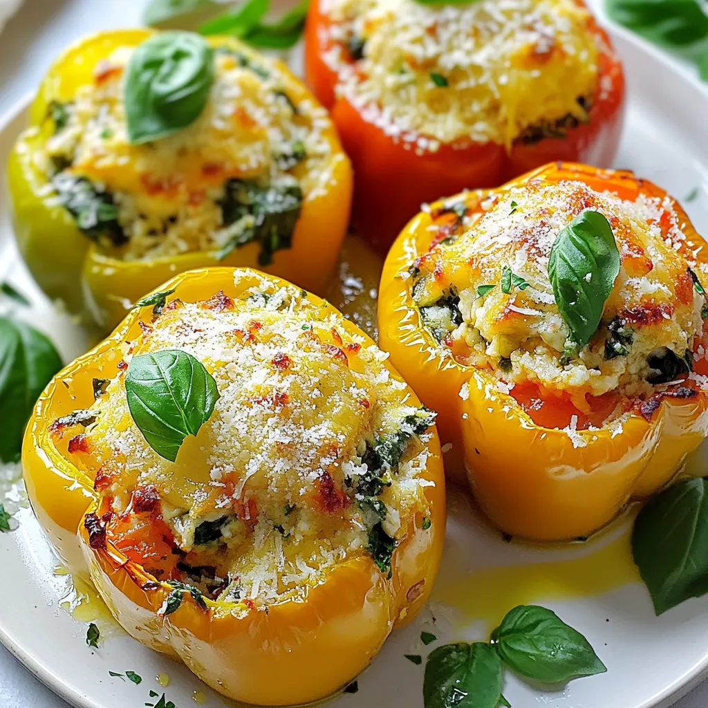Spinach Ricotta Stuffed Peppers Flavorful and Healthy
