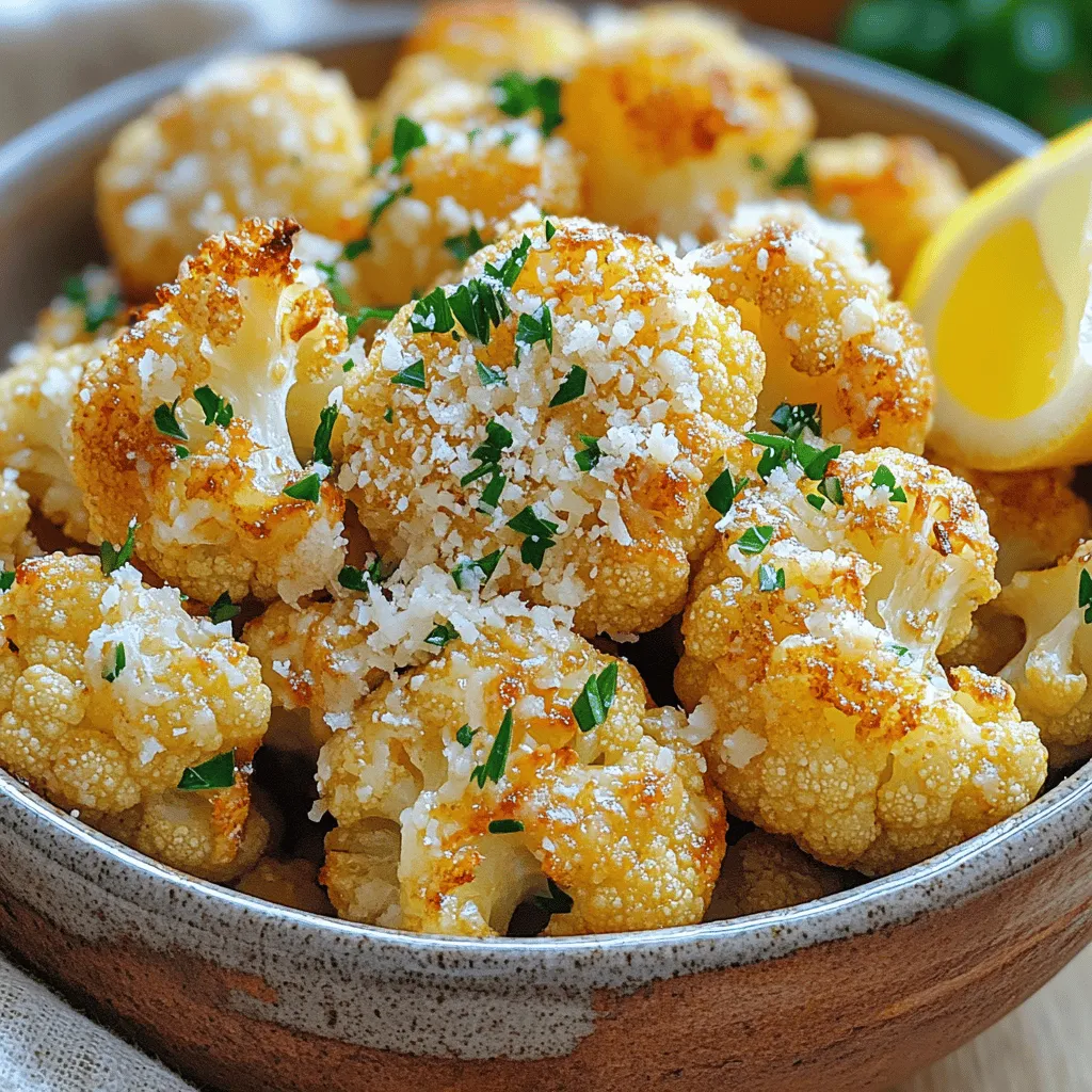 Baked Garlic Parmesan Cauliflower Flavorful Side Dish