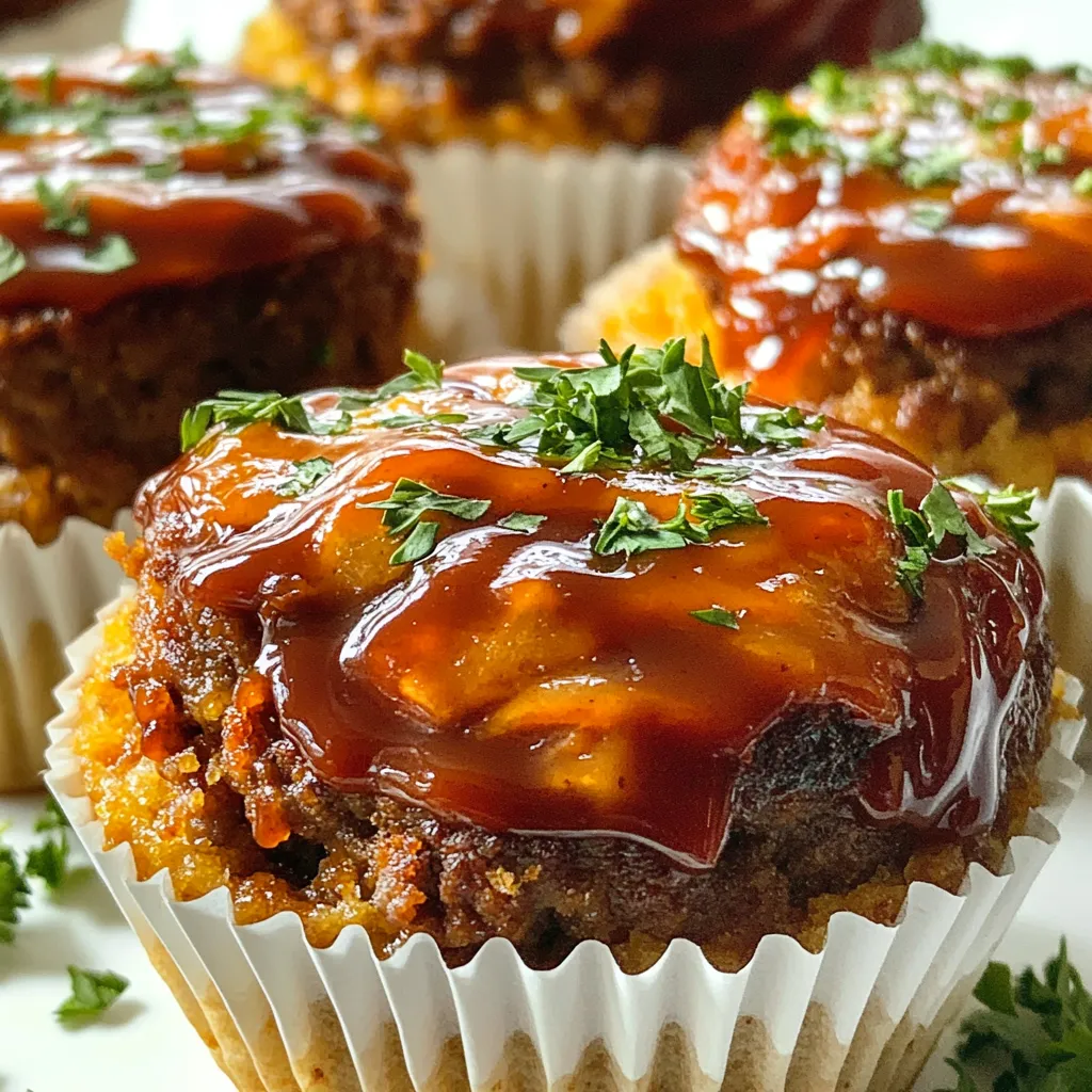 Bourbon BBQ Meatloaf Cupcakes Tasty and Fun Treat