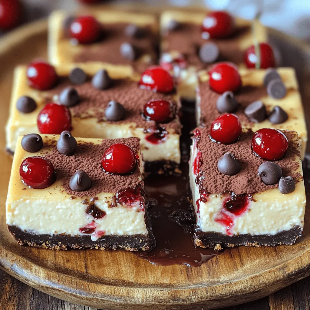 Cherry Chocolate Chip Cheesecake Bars Delightful Treat