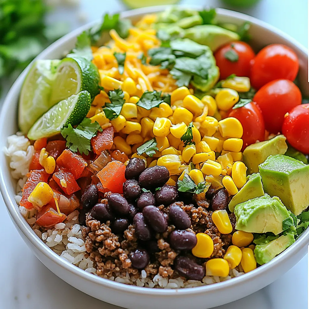 Ground Beef Burrito Bowls Flavorful and Easy Recipe