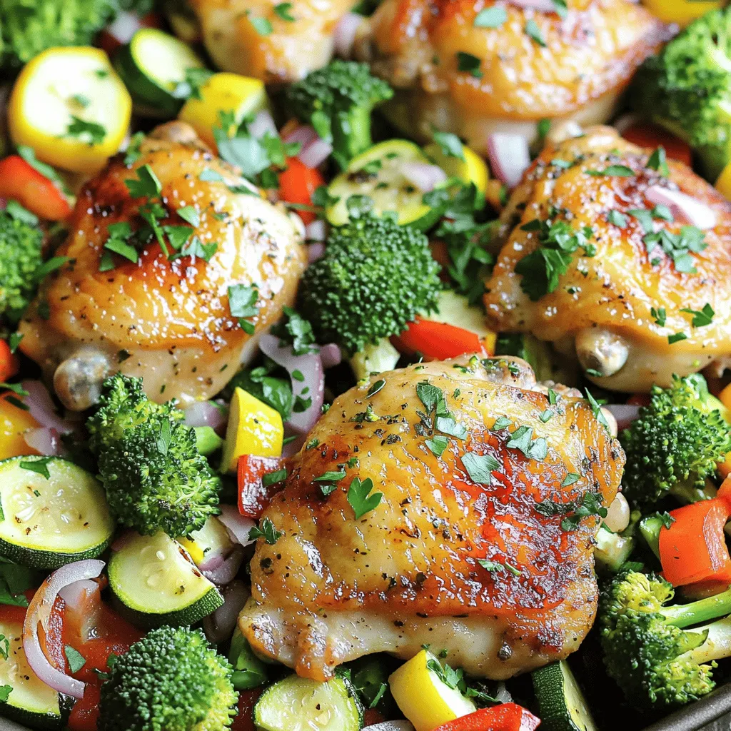 One-Pan Lemon Garlic Chicken and Veggies Delight