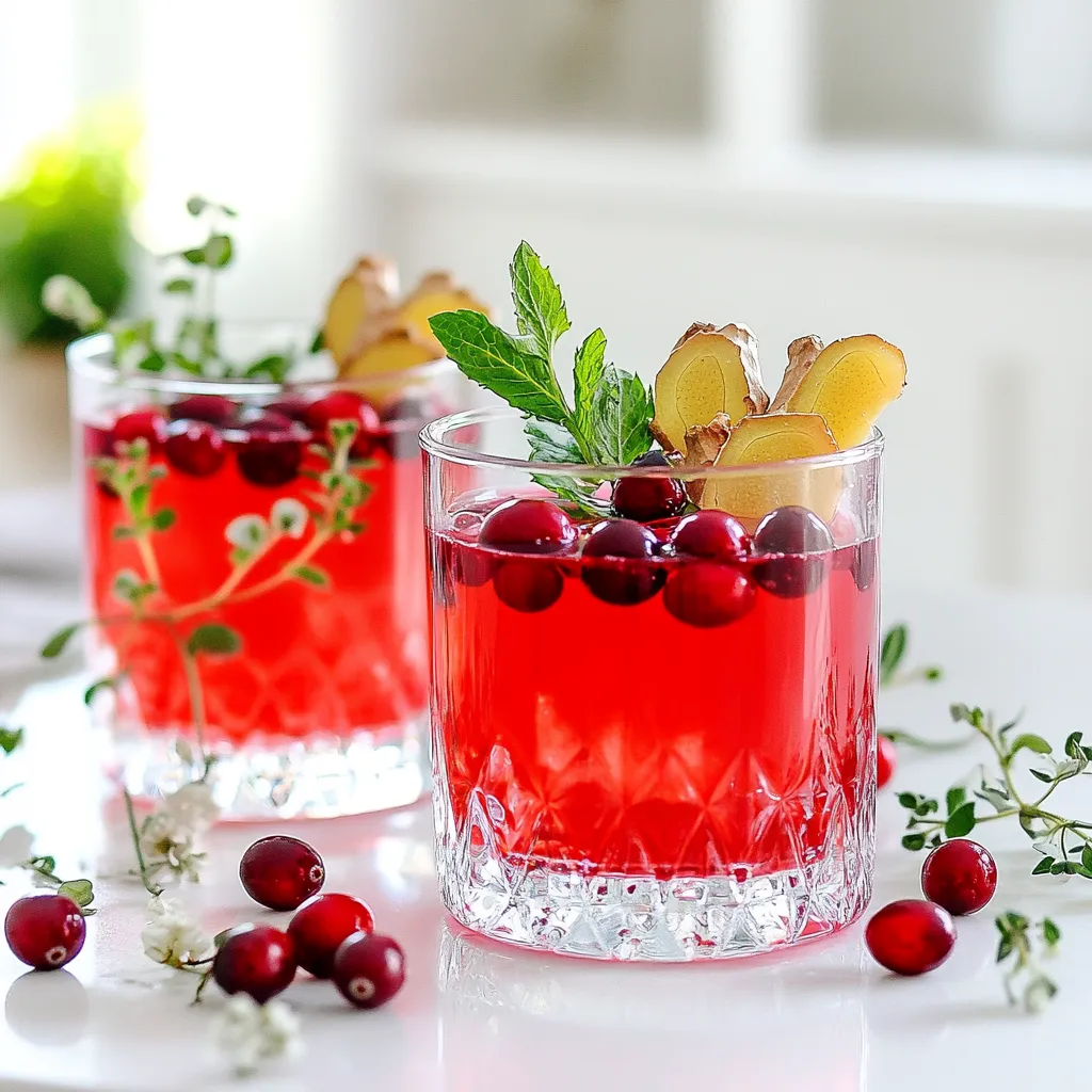 Warm Cranberry Ginger Mocktail Spritzer Recipe Delight