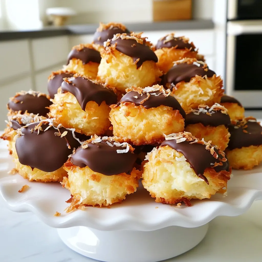 Chocolate Dipped Coconut Macaroons Simple Delight