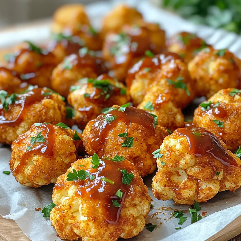 Air Fryer Crispy BBQ Cauliflower Wings Delight