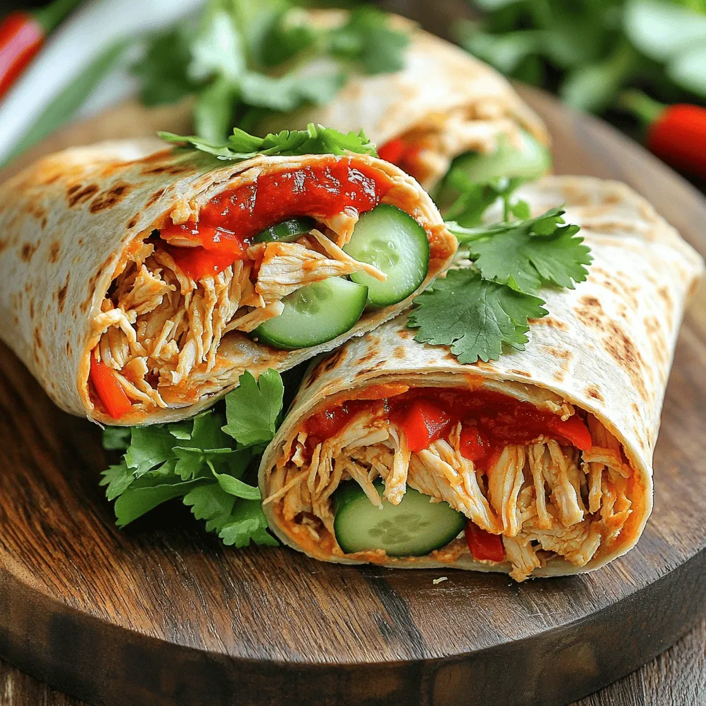 Spicy Sriracha Chicken Wraps Flavorful and Simple Dish
