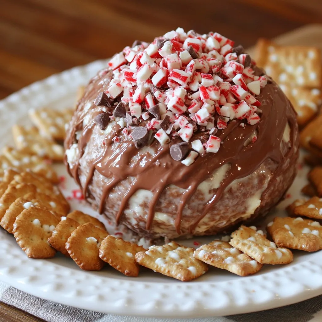 Chocolate Peppermint Cheeseball Irresistible Holiday Treat