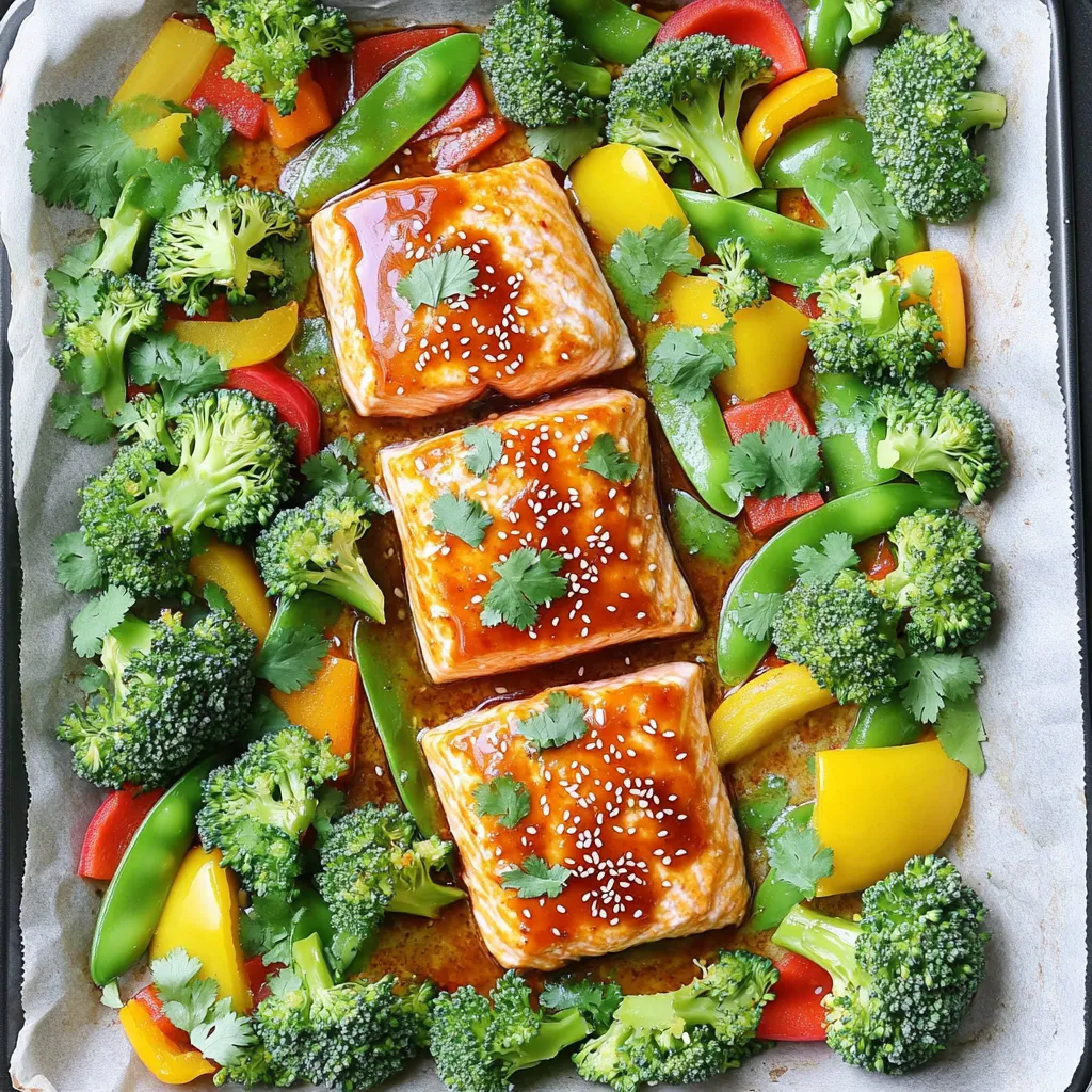 Sheet-Pan Sweet Chili Salmon and Veggies Delight