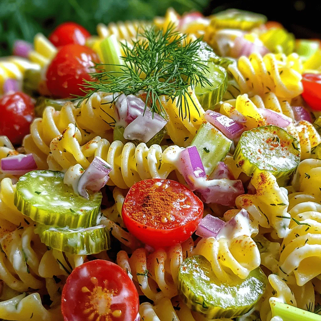 Dill Pickle Pasta Salad Tangy and Flavorful Delight