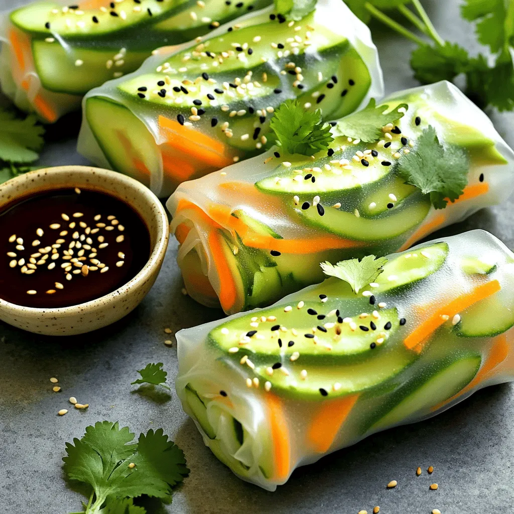 Cucumber Avocado Summer Rolls Fresh and Flavorful Dish