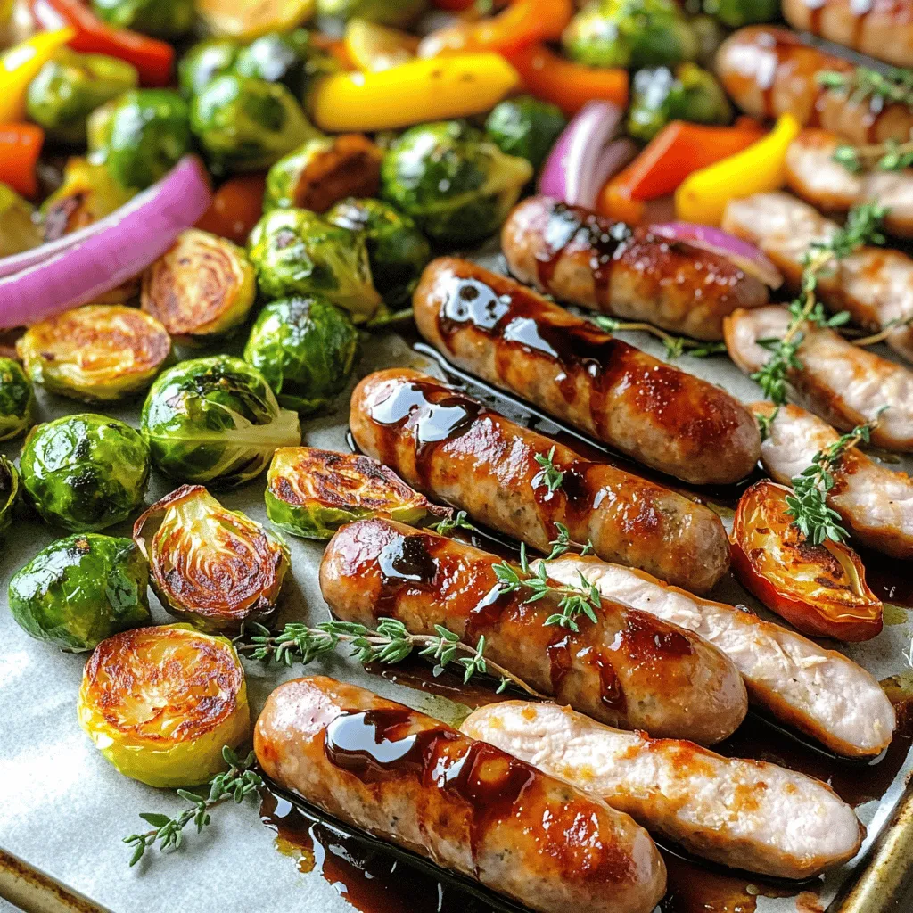 Balsamic Glazed Chicken Sausage Sheet Pan Delight