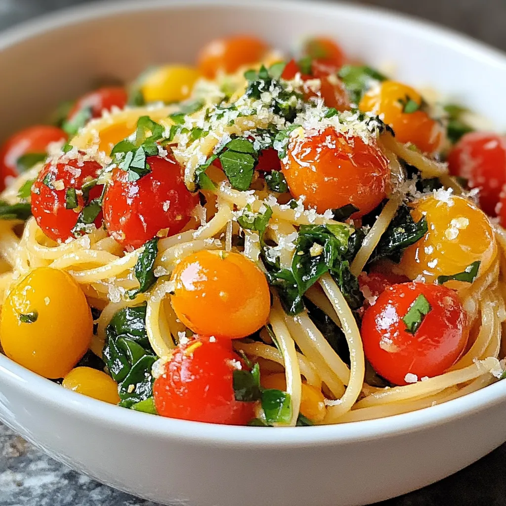 Spinach Tomato Pasta Quick and Flavorful Meal