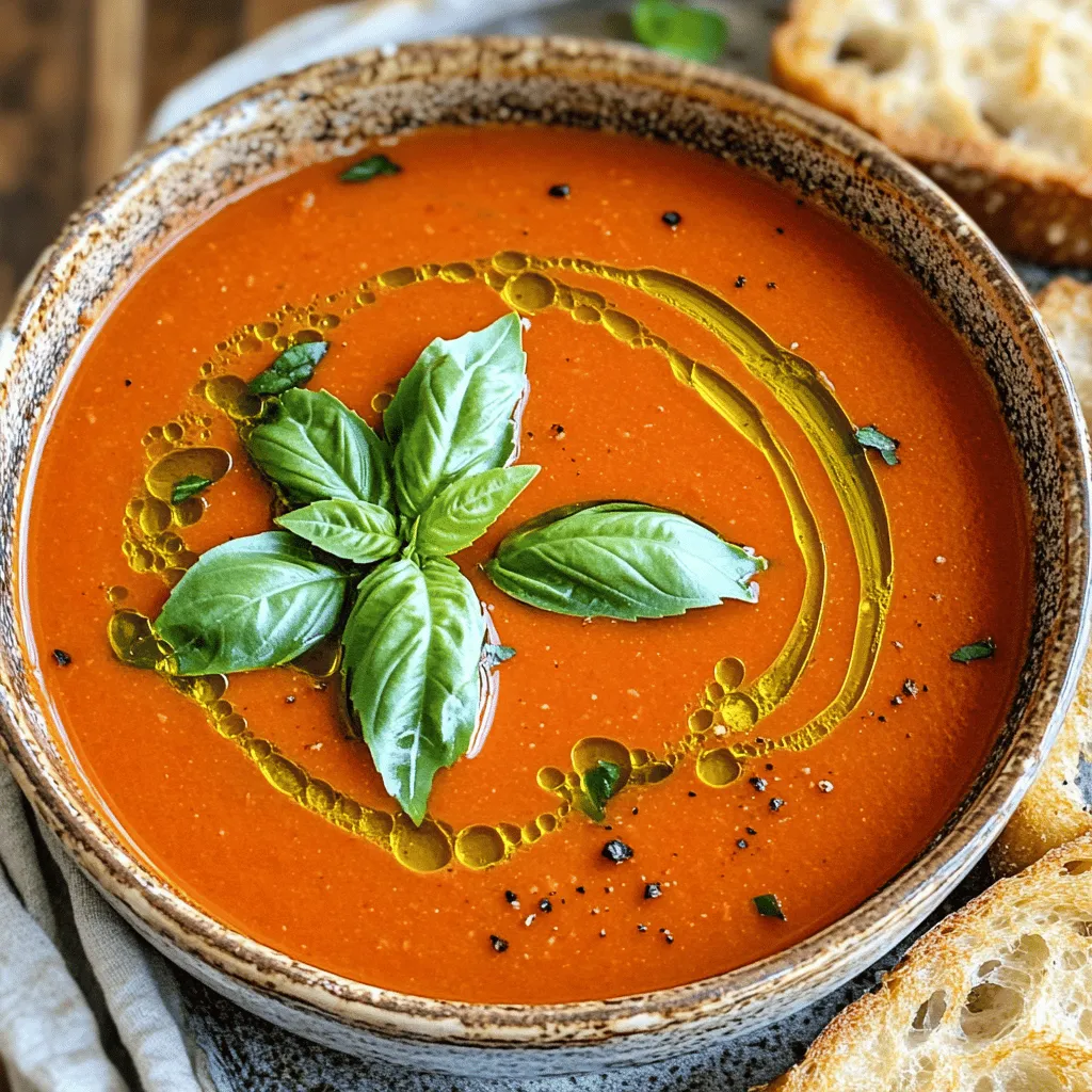 Creamy Tomato Basil Soup Flavorful Comfort Dish