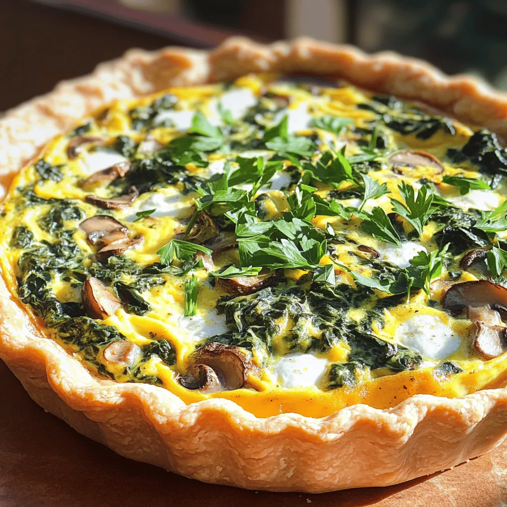 Savory Spinach Mushroom Quiche Perfect for Meal Prep