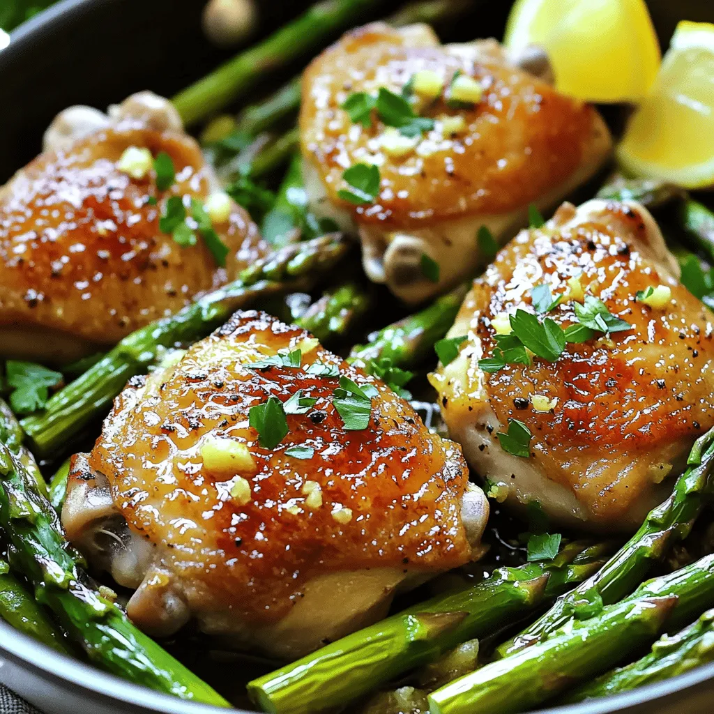 Satisfying One-Pan Garlic Chicken and Asparagus Dish