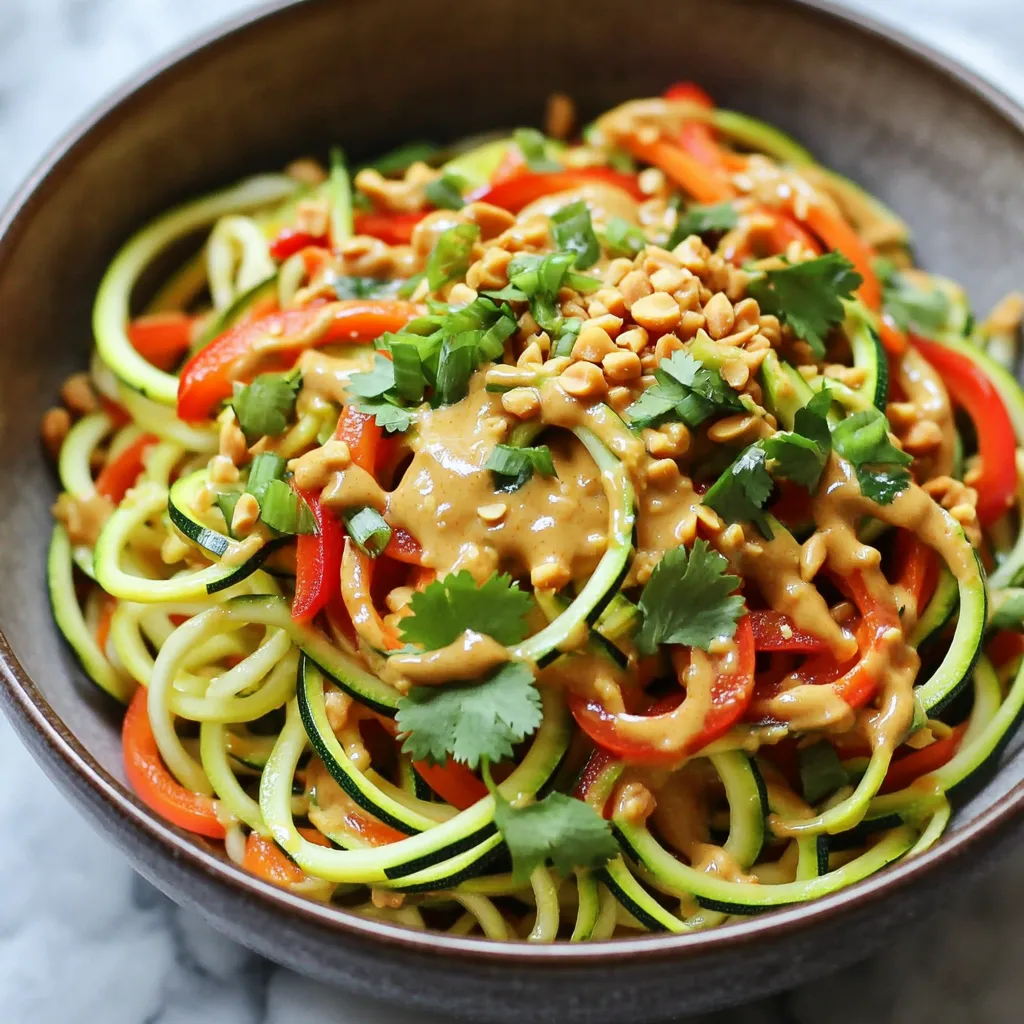 Thai Peanut Zucchini Noodles Flavorful and Easy Recipe