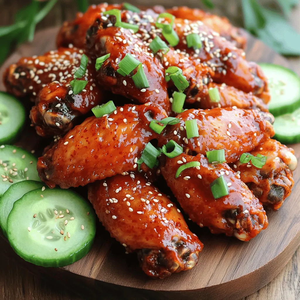 Spicy Korean BBQ Chicken Wings Flavorful Delight