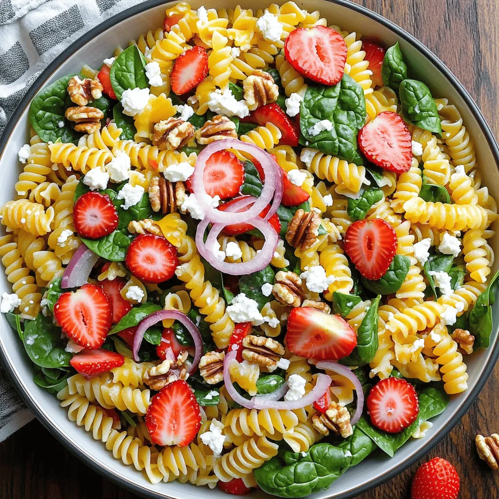 Strawberry Spinach Pasta Salad Fresh and Flavorful Dish