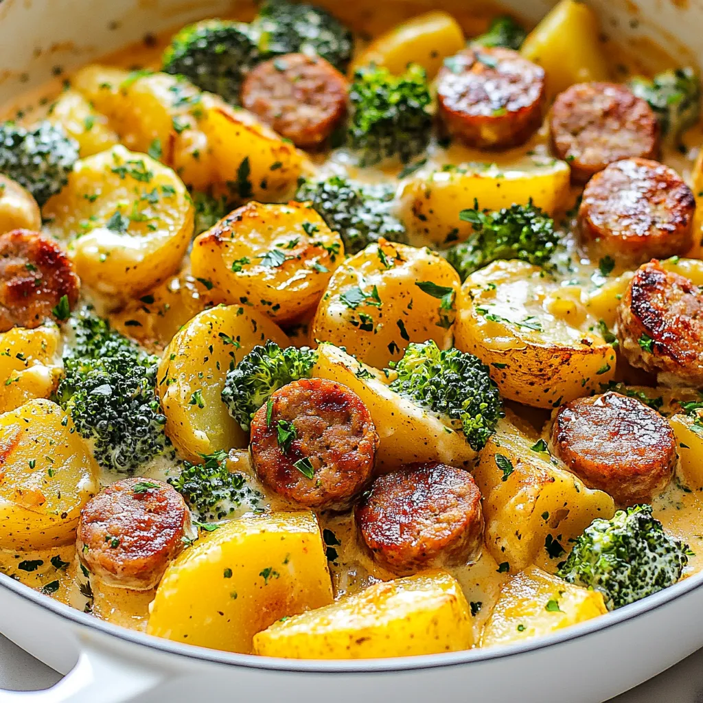 Creamy Ranch Potato Sausage Skillet Delight