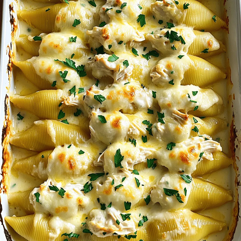 Chicken Alfredo Stuffed Shells Easy and Creamy Recipe