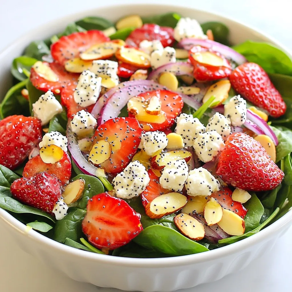 Strawberry Spinach Poppy Seed Salad Fresh and Tasty Dish