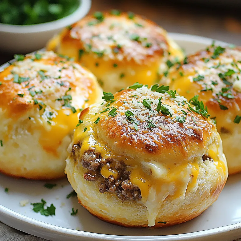 Garlic Parmesan Cheeseburger Bombs Tasty Party Snack