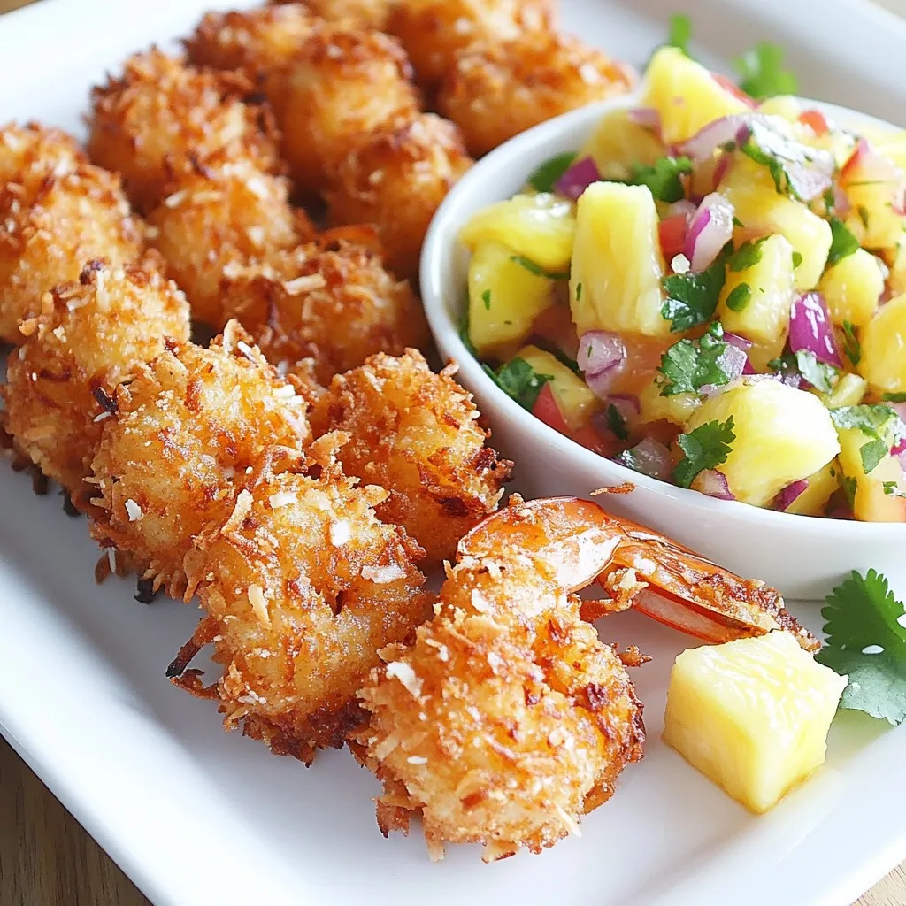 Coconut Shrimp with Pineapple Salsa Tasty Delight