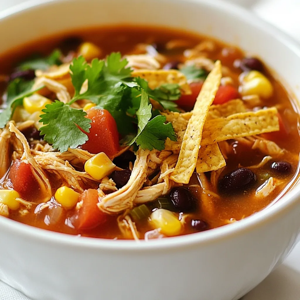 Low Calorie Chicken Tortilla Soup Flavorful and Easy