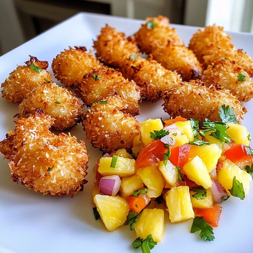 Coconut Shrimp with Pineapple Salsa Tasty Delight